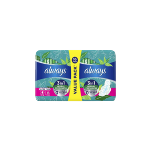 Always 3In1 Herbal Freshness Ultra Thin L 16 Pads