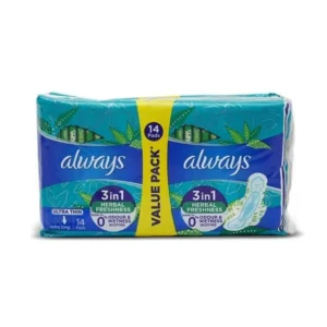 Always 3In1 Herbal Freshness Ultra Thin Xl 14 Pads