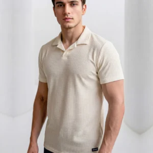Wearium Waffle Knit Off White Polo