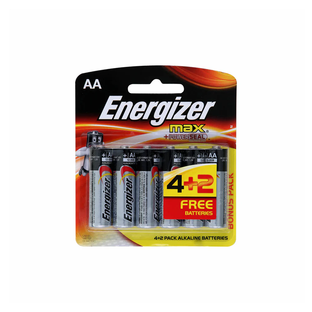 Mvs/ Tarseel Energizer Energizer Aa Battery 2A Bp4+2