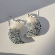Resin Silver Ear Rings