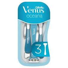 Gillette Blue Venus Oceana Razor 3P Card