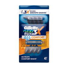 Gillette Blue 3X Flexi Razor 4P Comfort